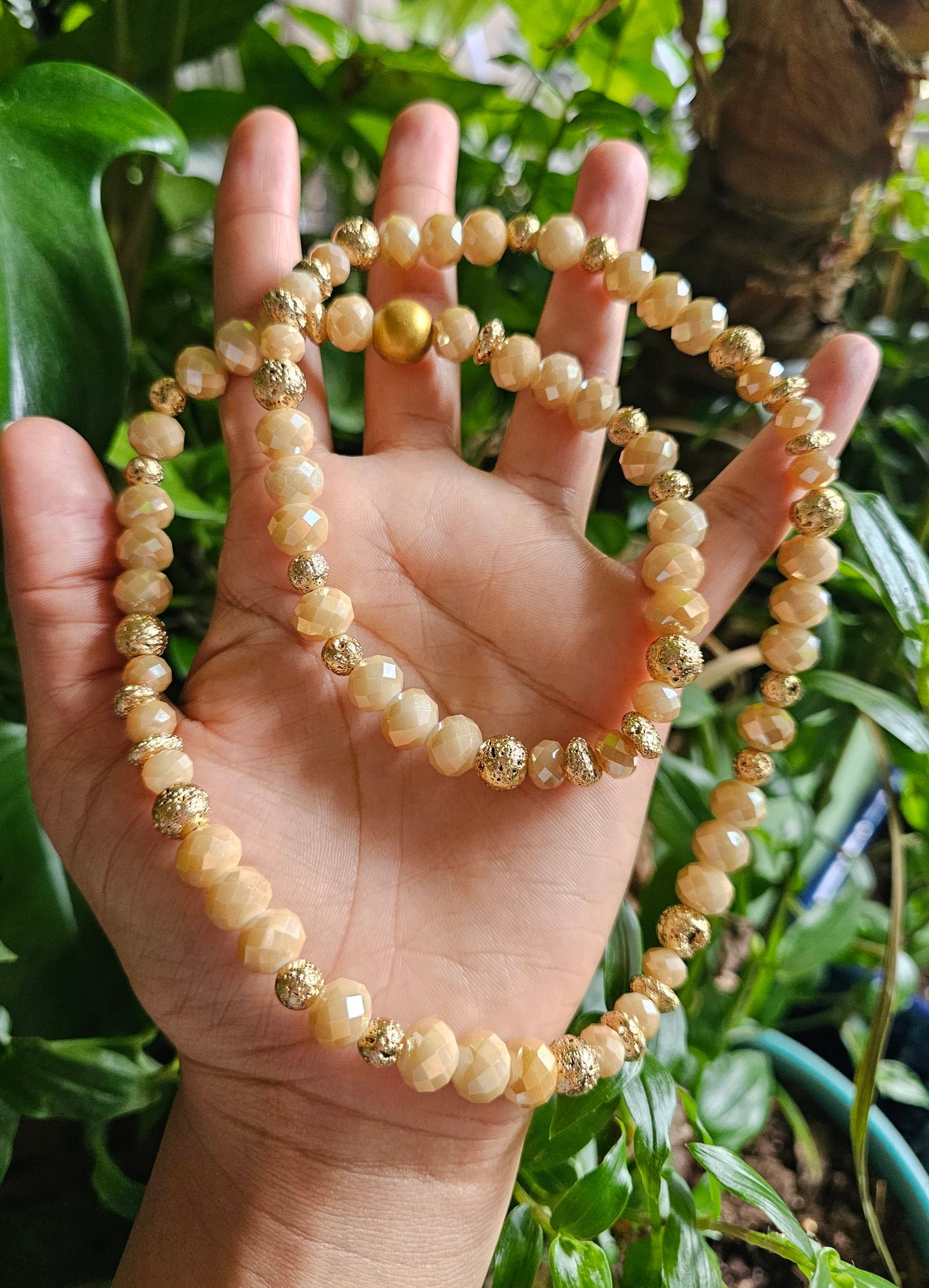 Golden Grove Necklace and Bracelet set