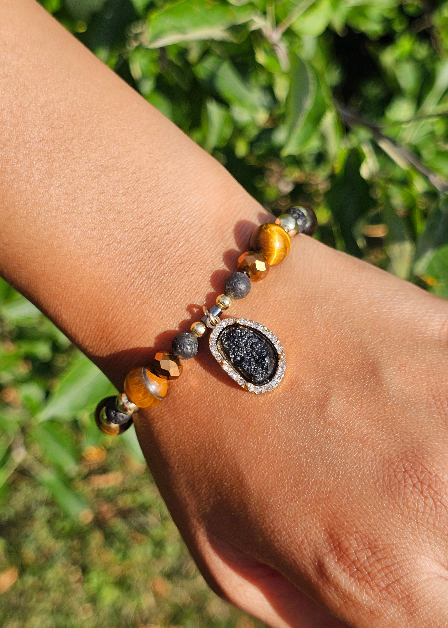 Tiger Eye Lava Bracelet