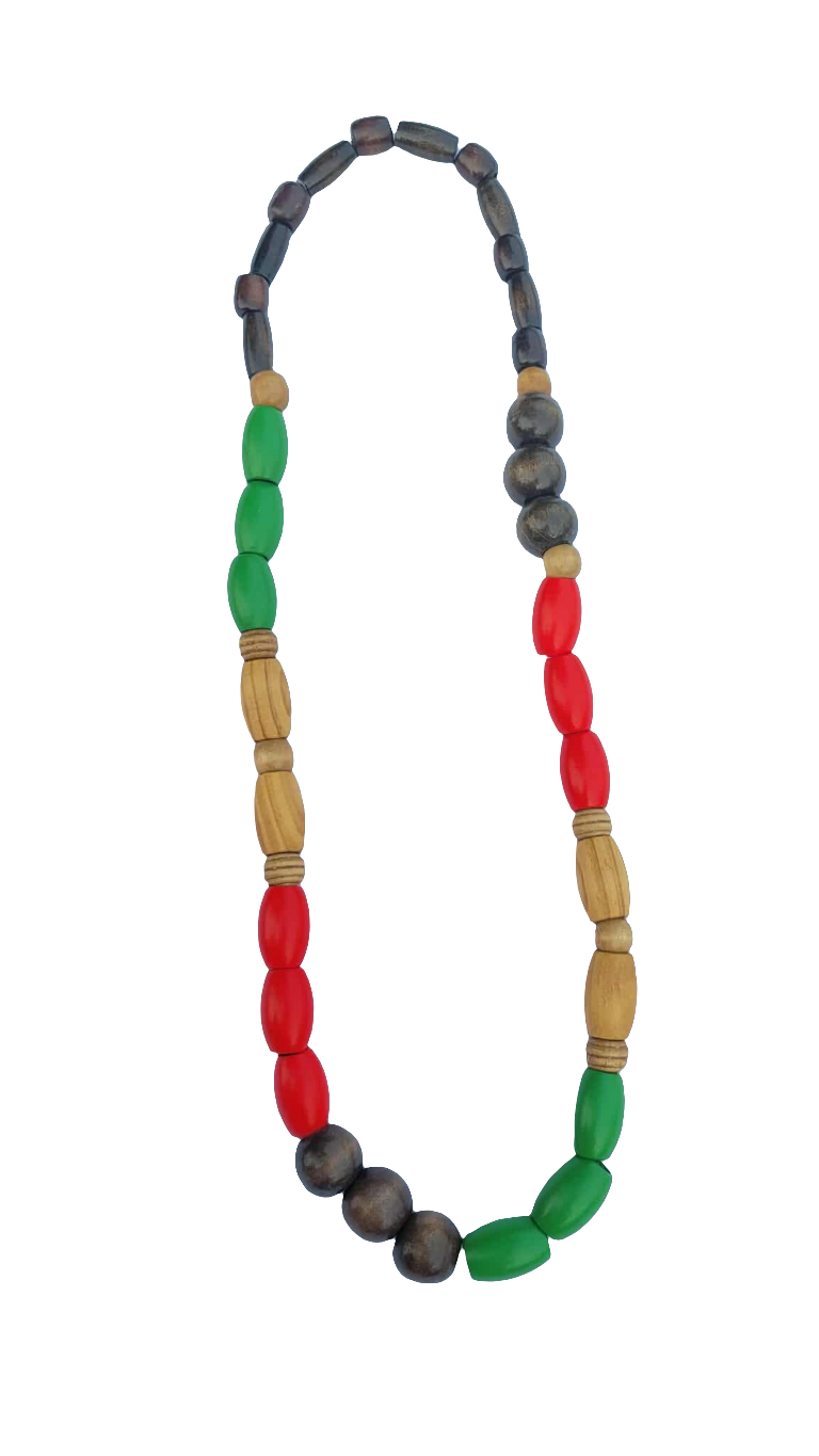 The Land The Blood The People Wood Bead Necklace