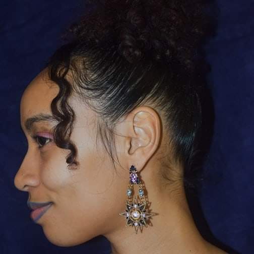 ☀️Cosmic Goddess Crescent Moon Star Earrings🌙