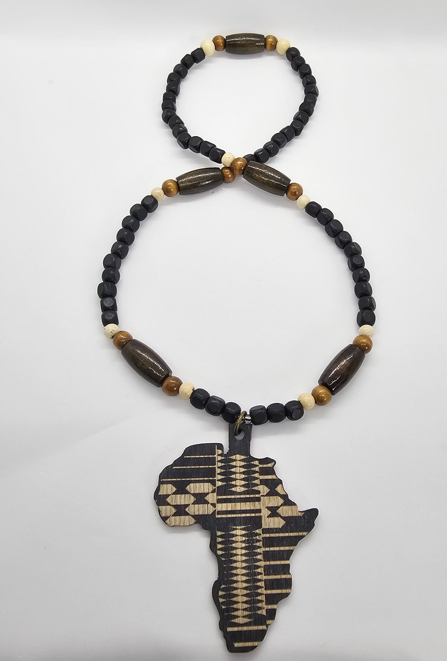 Black Alkebulan Wood Necklace