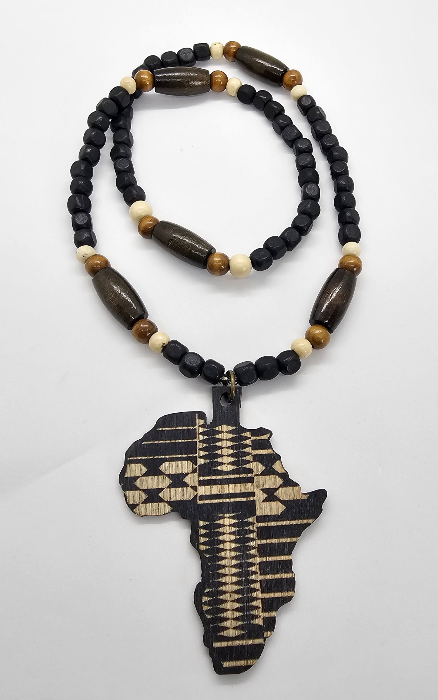 Black Alkebulan Wood Necklace