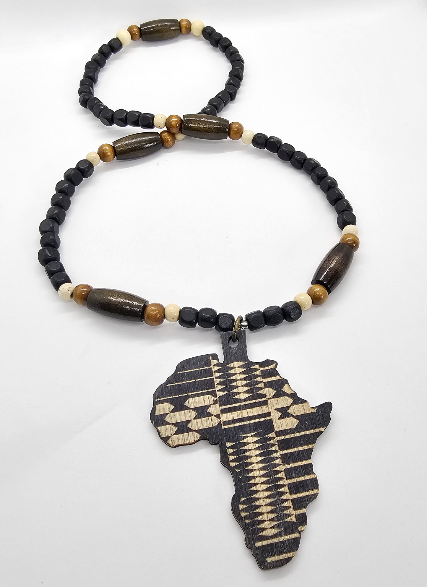 Black Alkebulan Wood Necklace