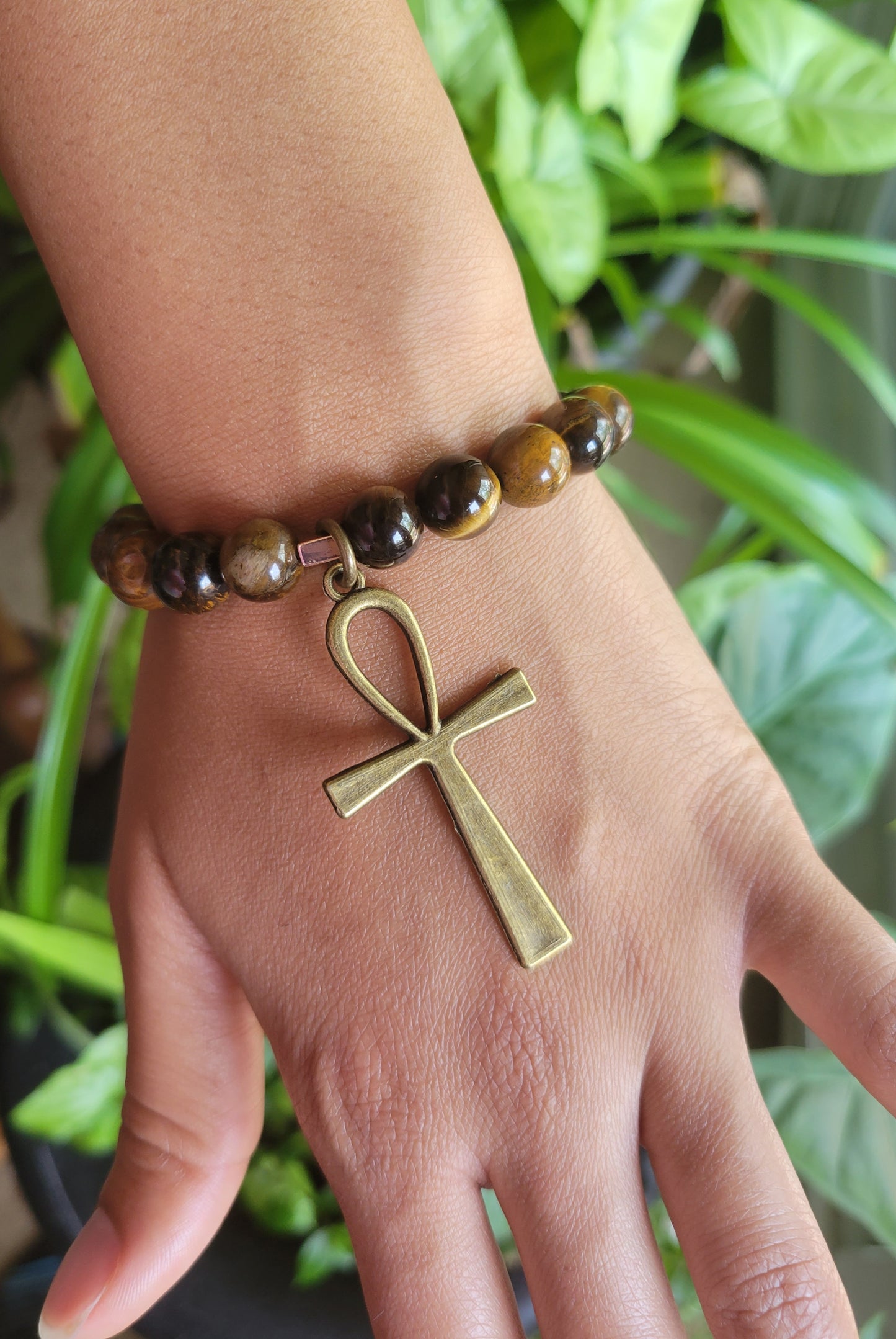 Tiger eye Ankh Bracelet