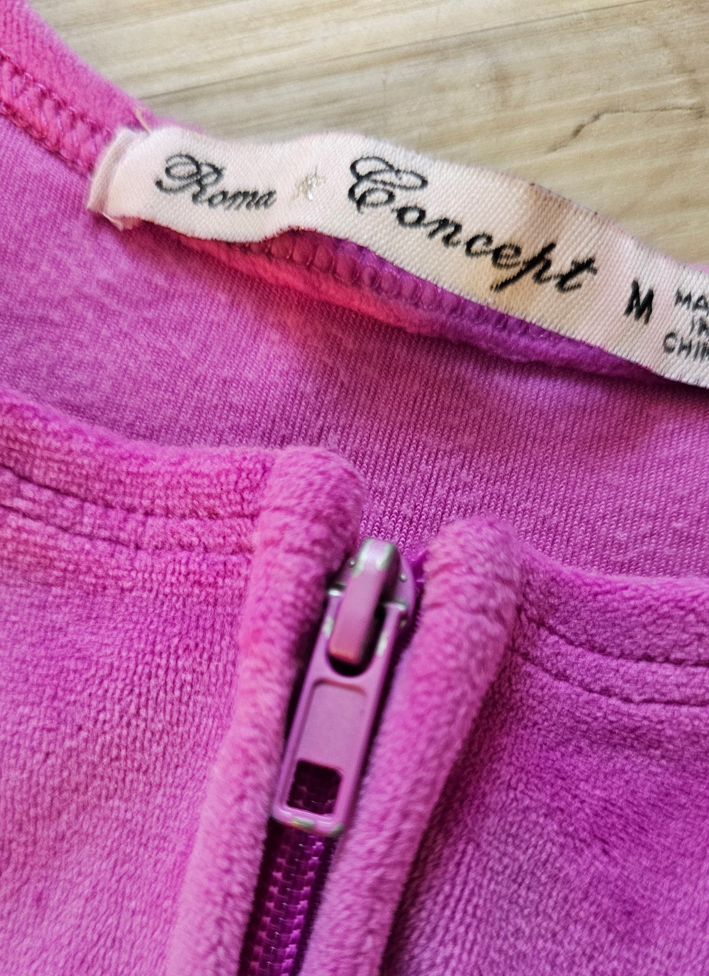 Purple Zipper Crop Women's Shirt MEDIUM