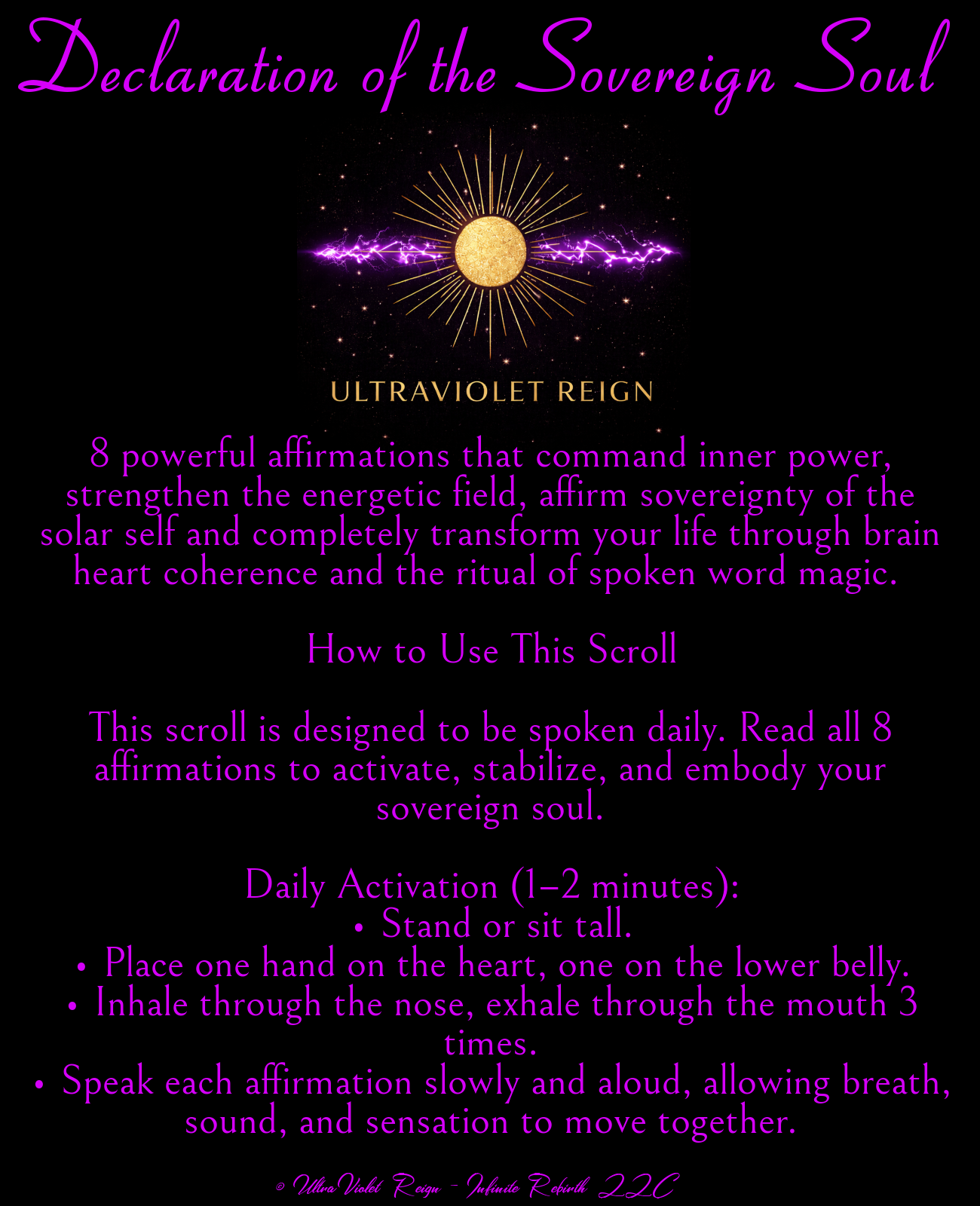 Declaration of the Sovereign Soul| Sacred Scroll