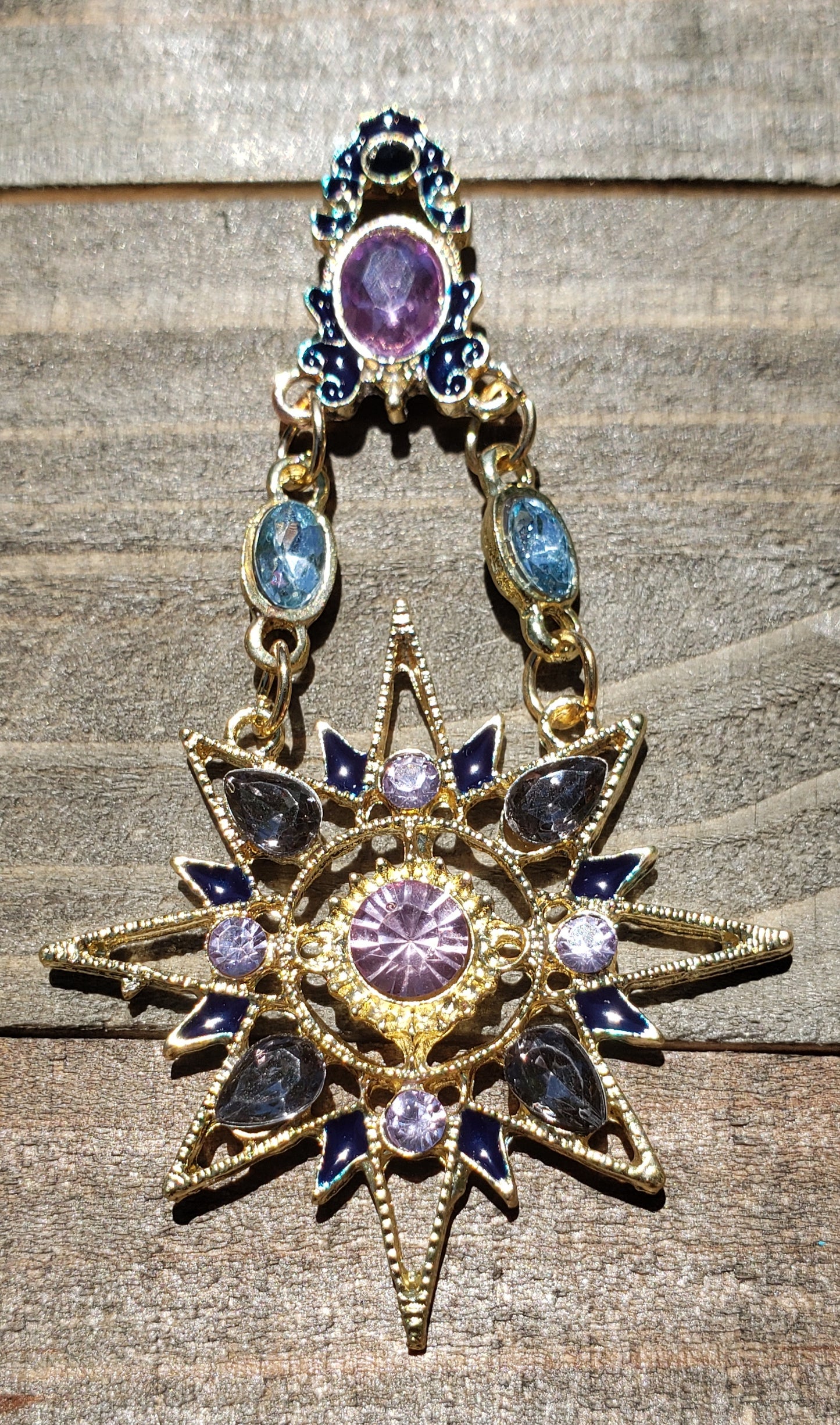 ☀️Cosmic Goddess Crescent Moon Star Earrings🌙