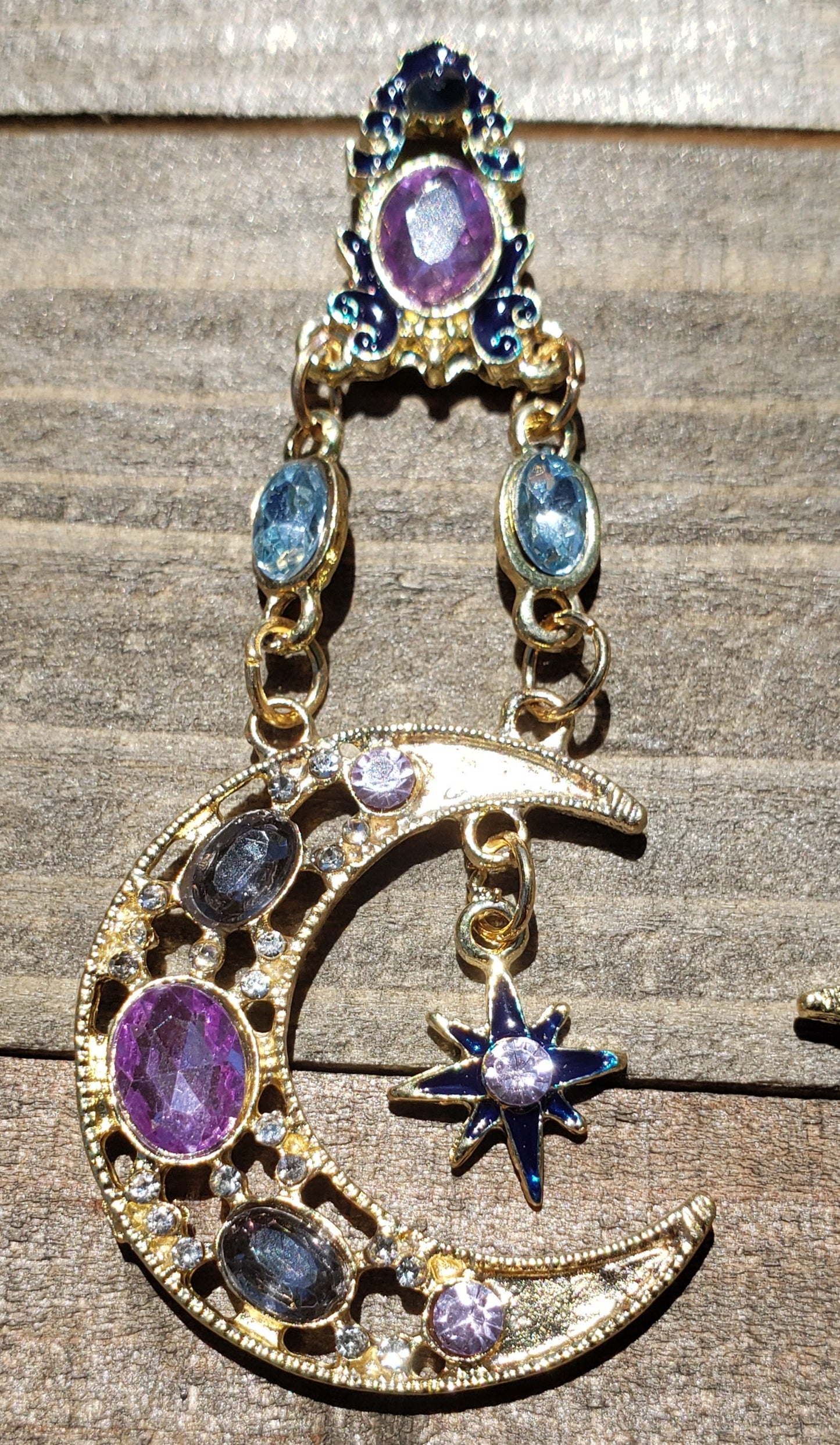 ☀️Cosmic Goddess Crescent Moon Star Earrings🌙