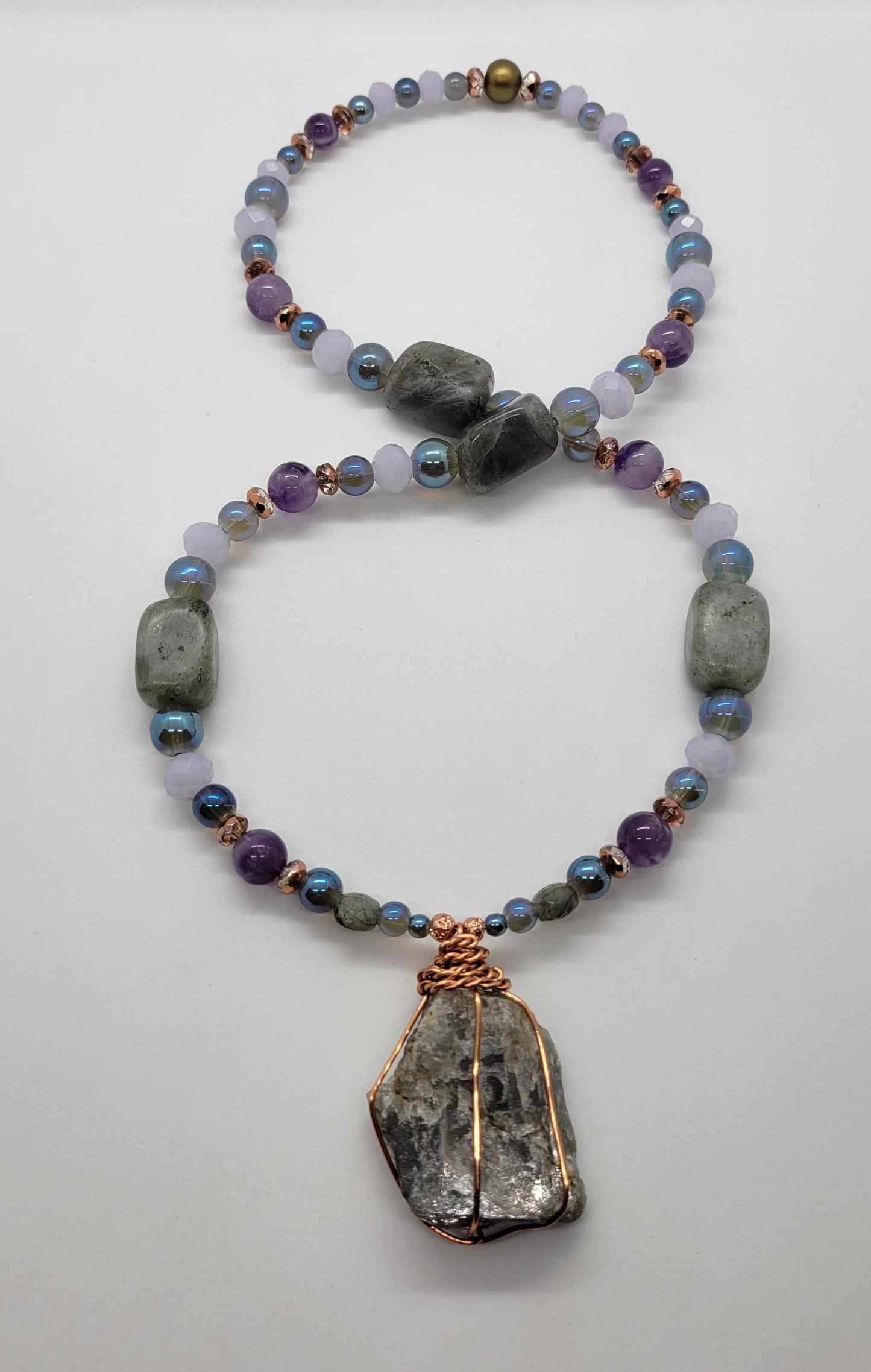 Labradorite Amethyst Dream Vision Necklace