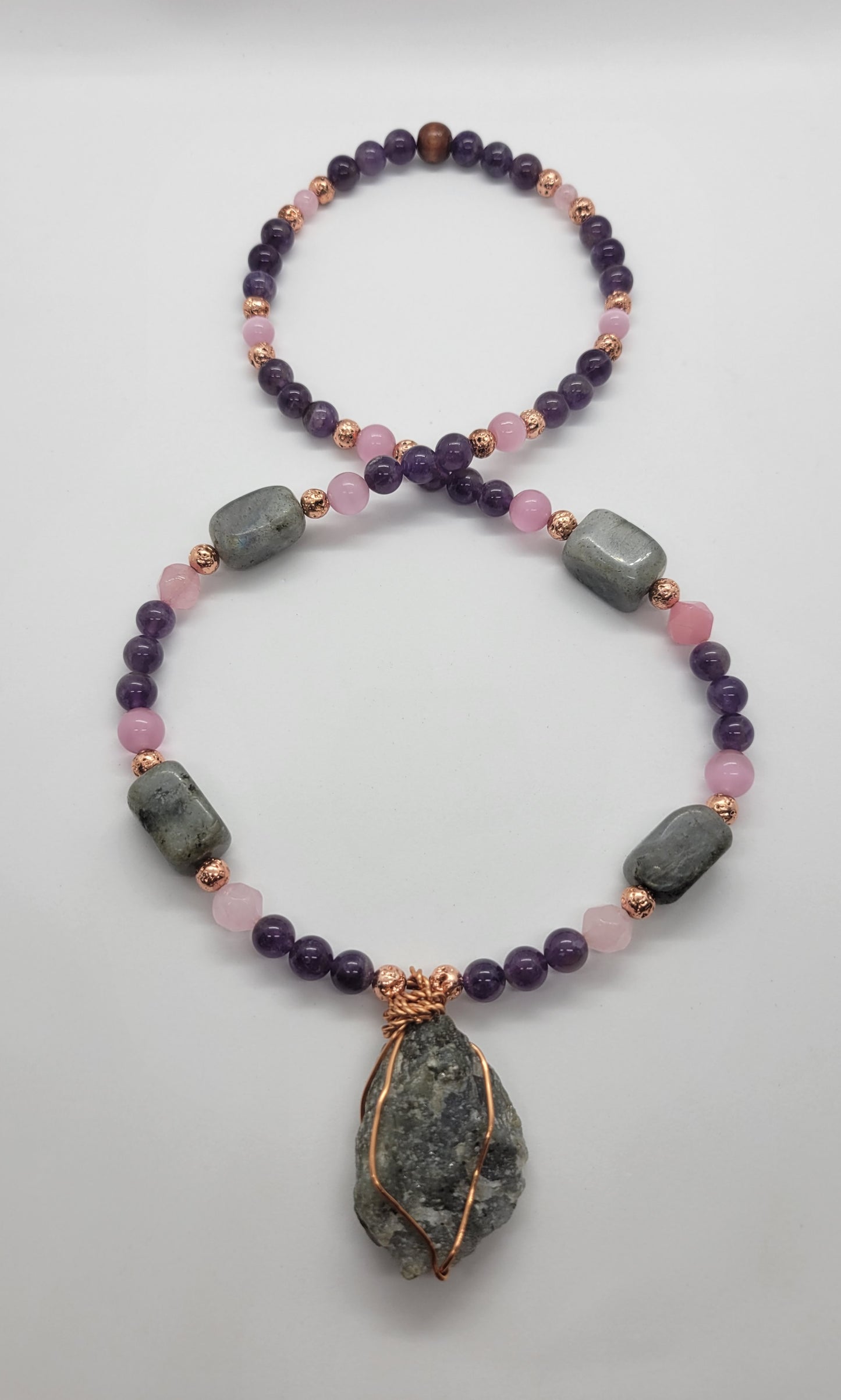 Labradorite Amethyst Love Magic Necklace