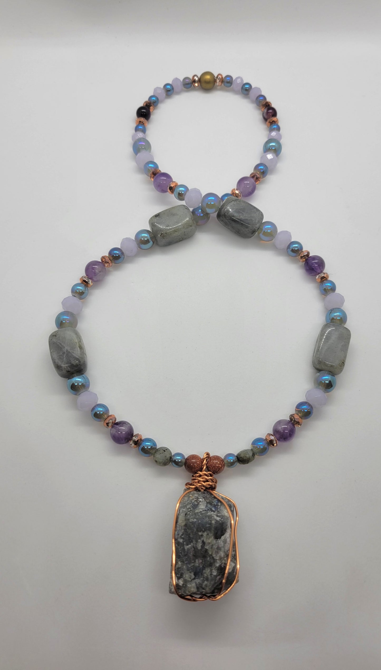 Labradorite Amethyst Dream Vision Necklace