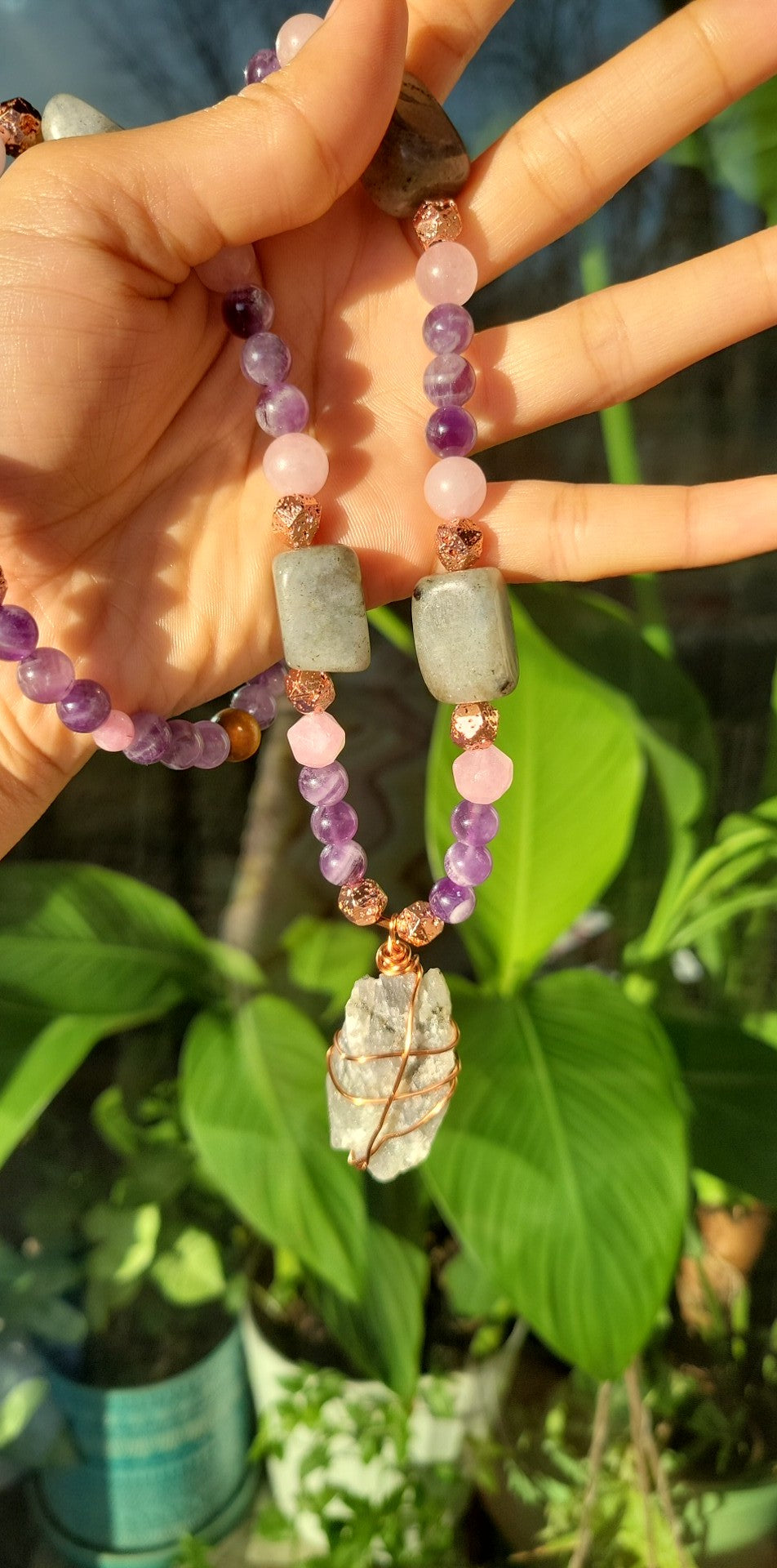 Labradorite Amethyst Love Magic Necklace