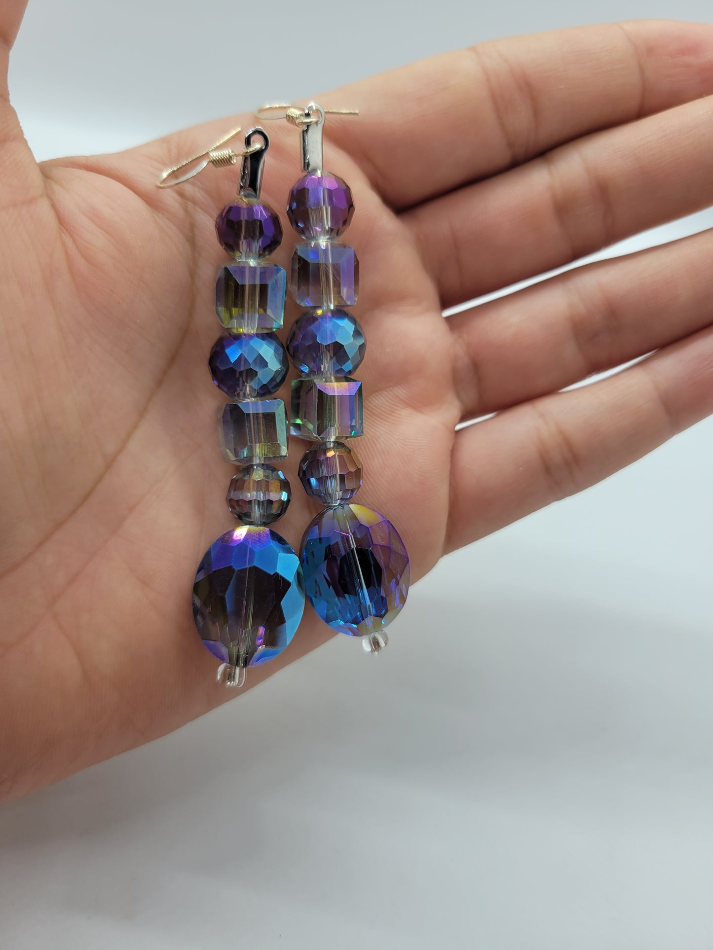 Blue Elegance Iridescent Earrings