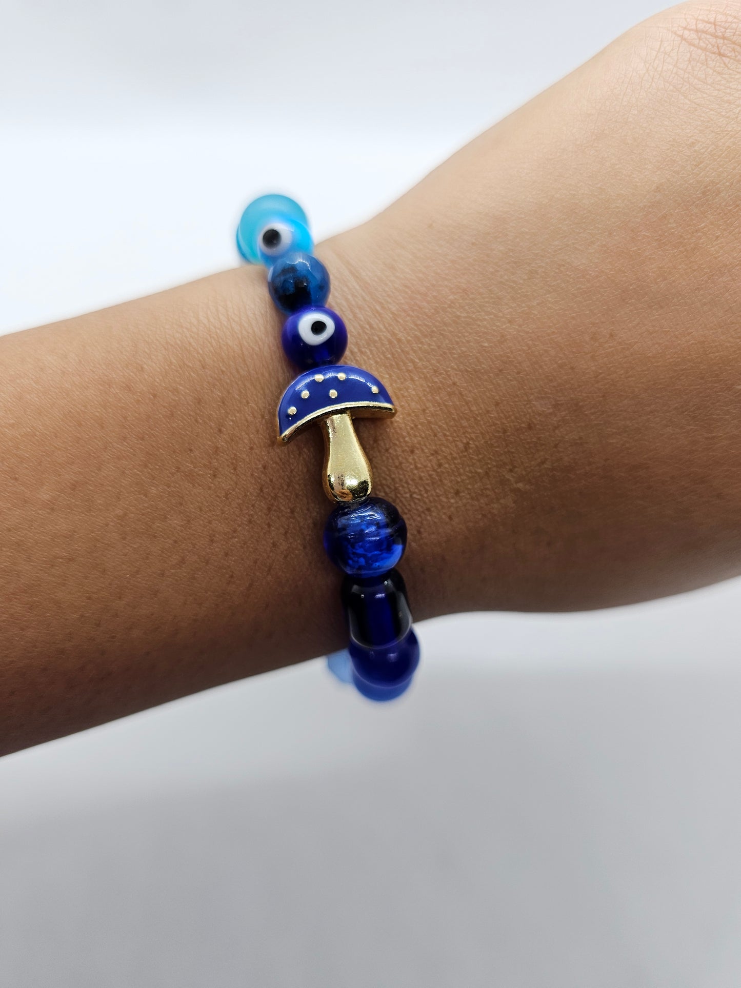 Blue Mushroom Bracelet