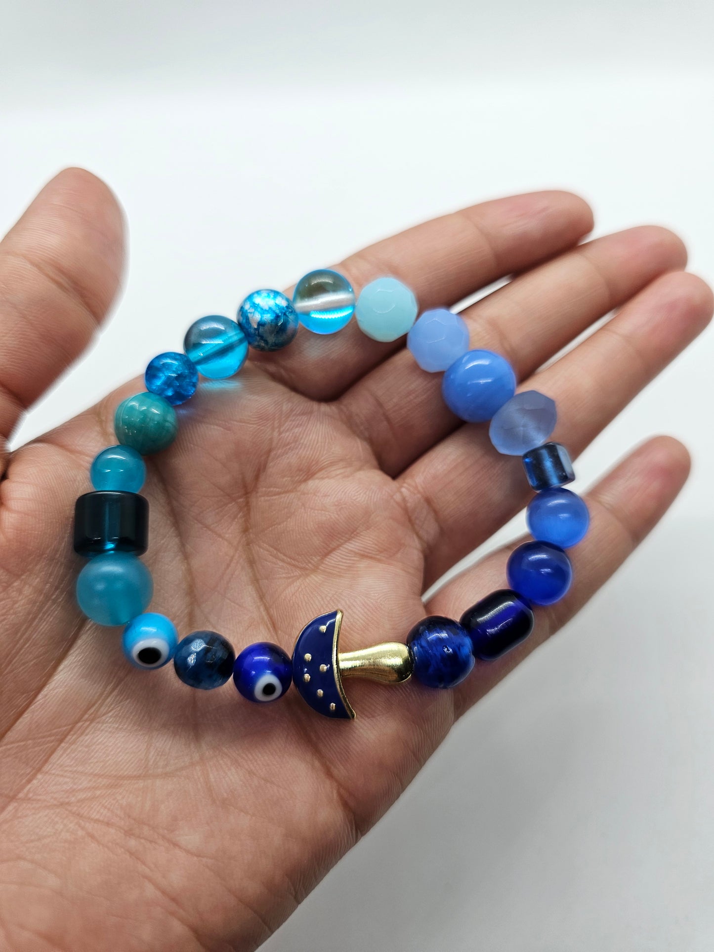 Blue Mushroom Bracelet