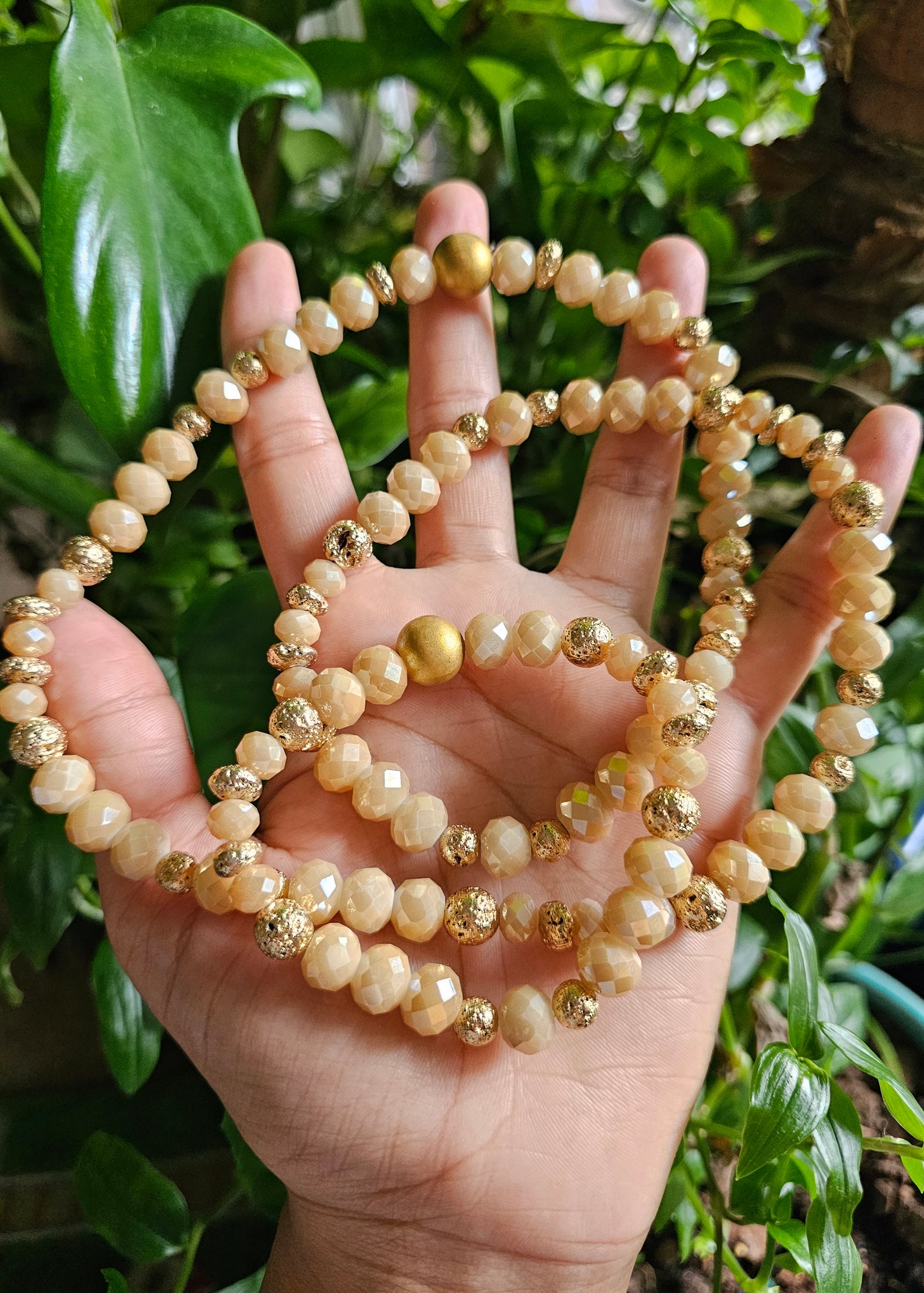 Golden Grove Necklace and Bracelet set