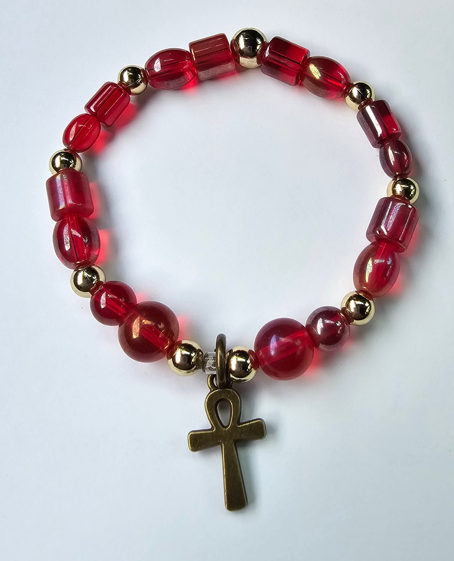 Red Ankh Bracelet