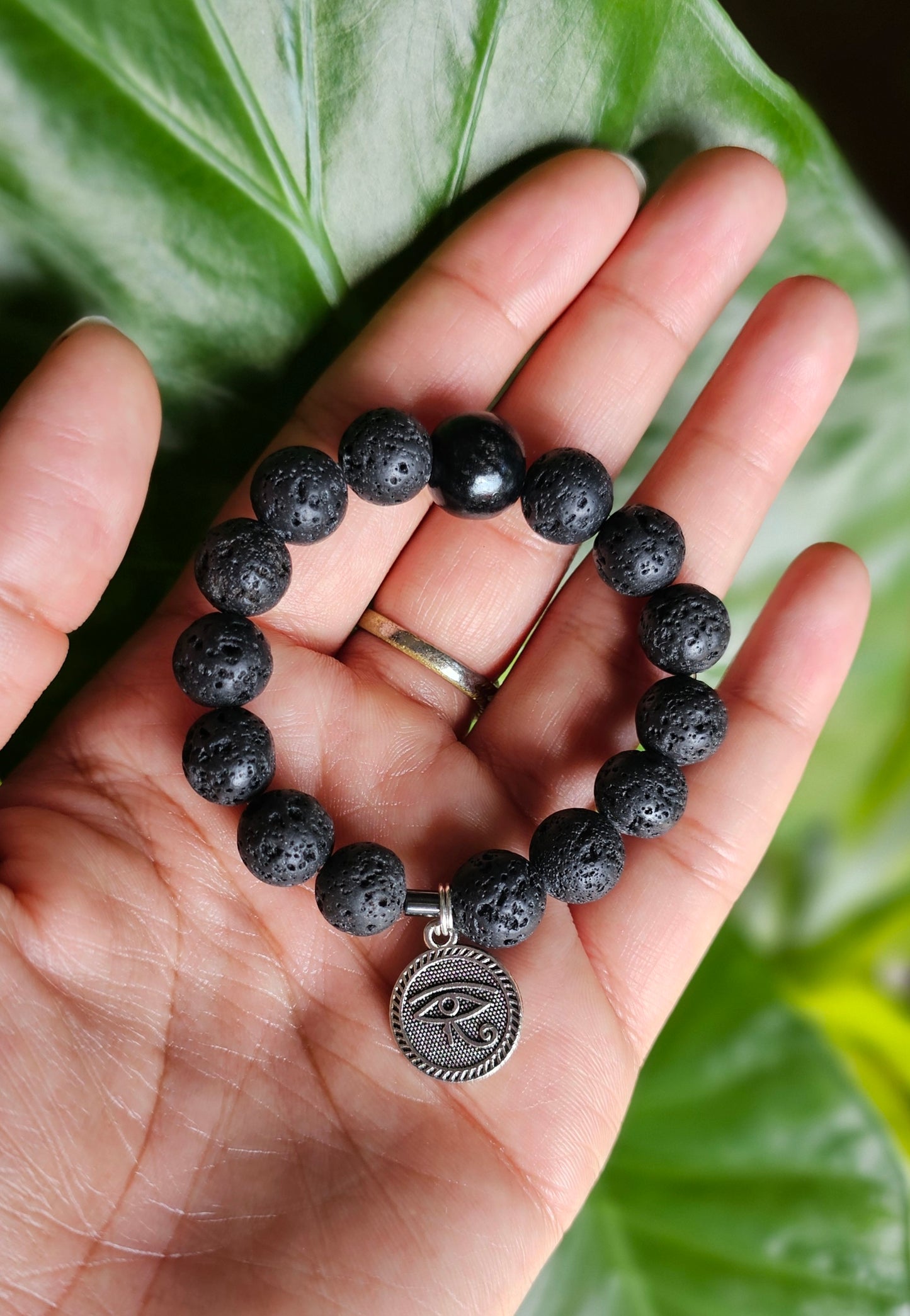 Eye of Heru Lava Bracelet
