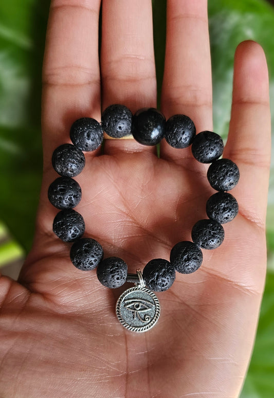 Eye of Heru Lava Bracelet