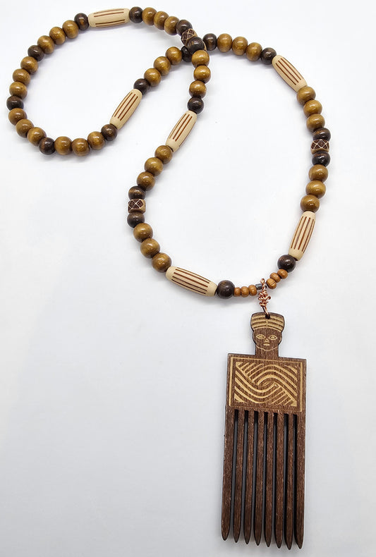 Afro Pick Tribal Necklace