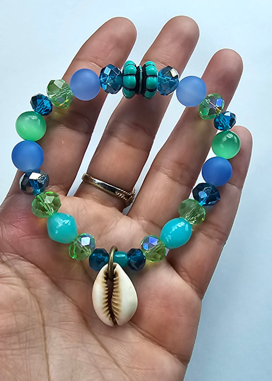 Cowrie Shell Agate Bracelet