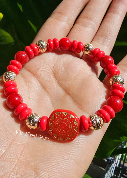 Red Sun Lava Bracelet