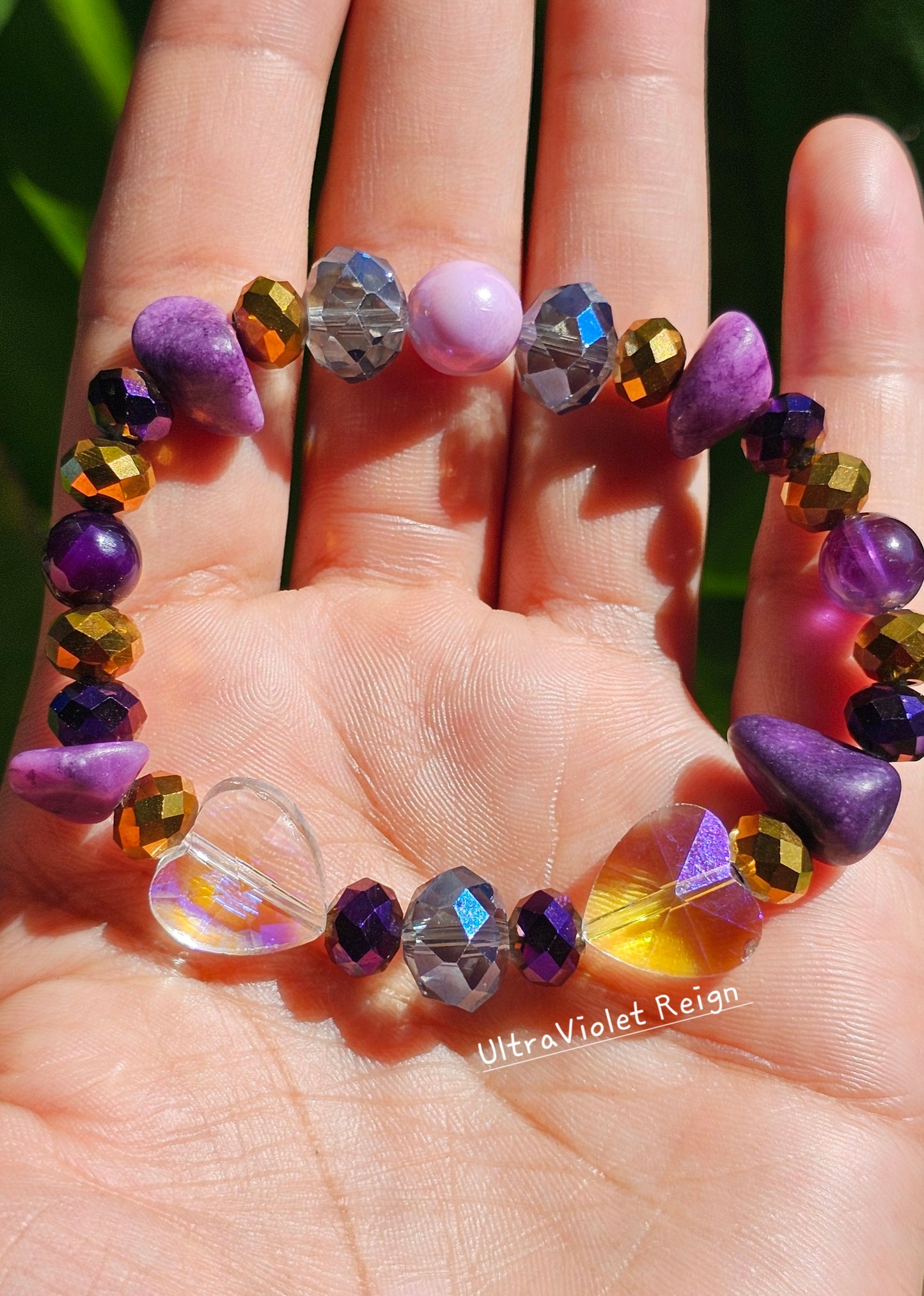 Purple Princess Amethyst & Marble Bracelet