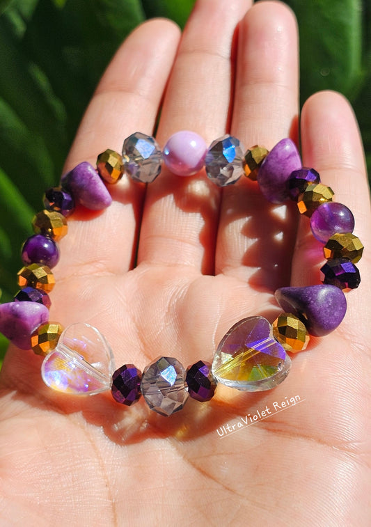 Purple Princess Amethyst & Marble Bracelet