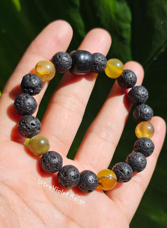 Dragon Agate Lava Bracelet