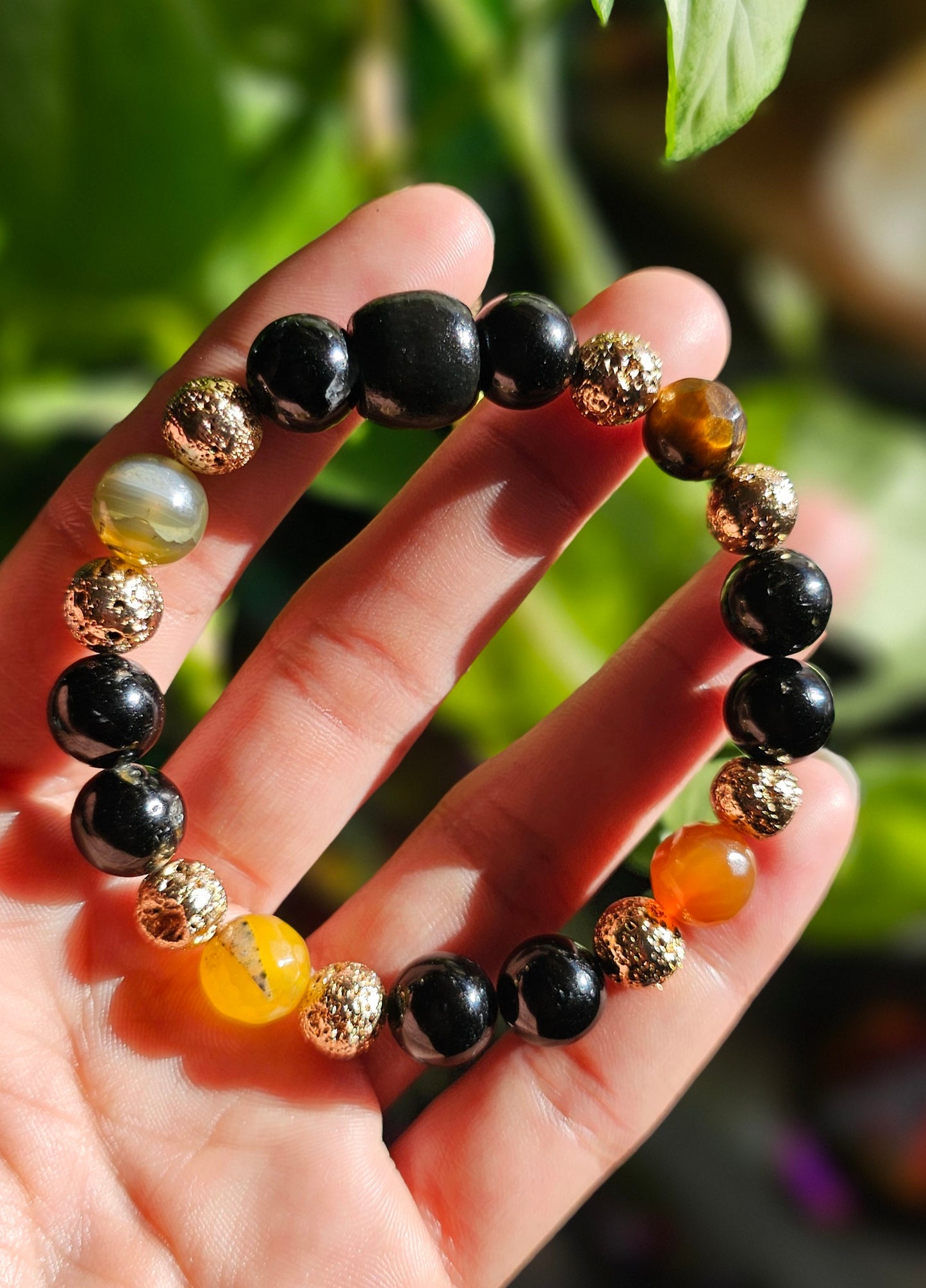 Black Tourmaline Fire Bracelet