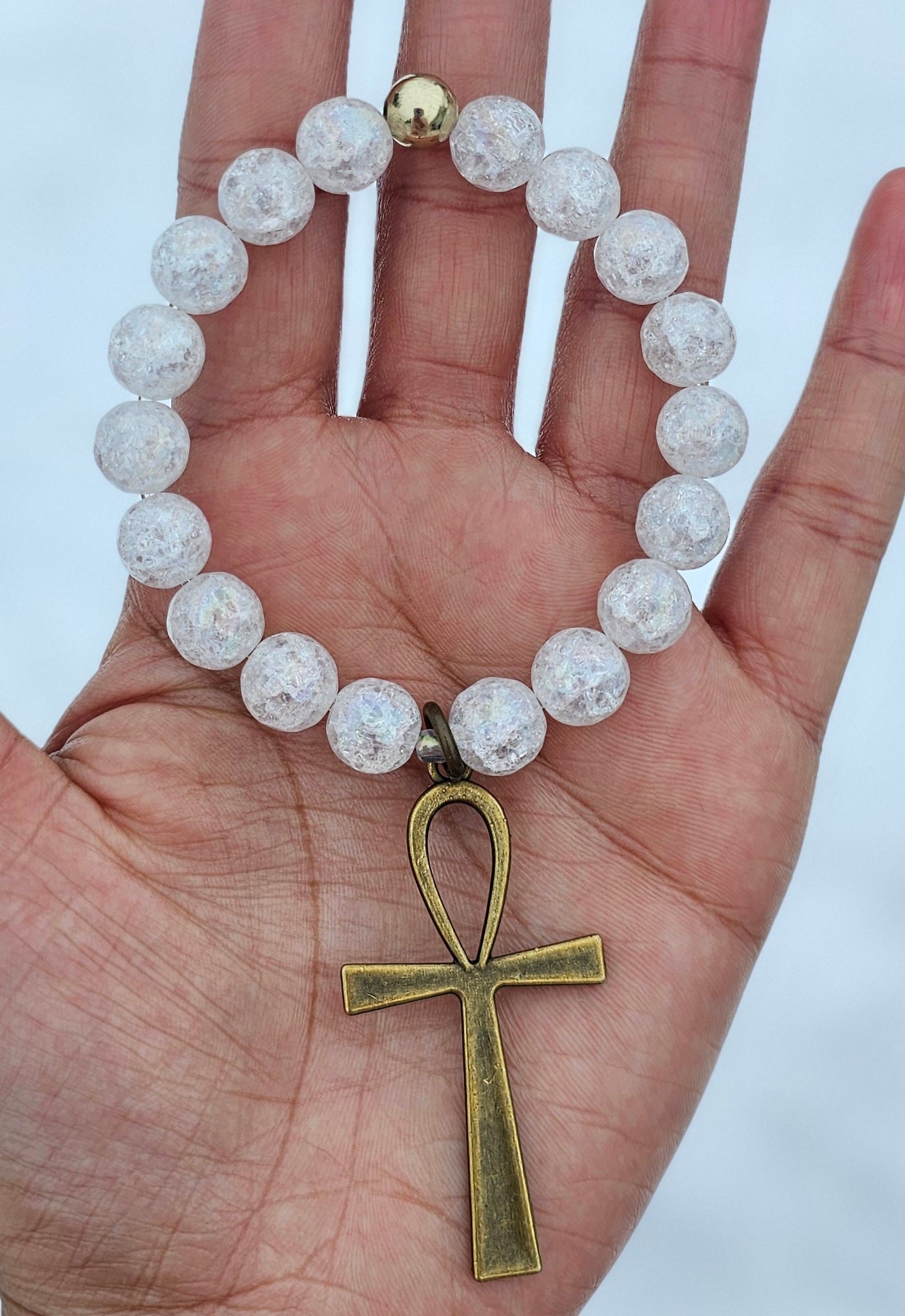Iced Up For Life Ankh Bracelet