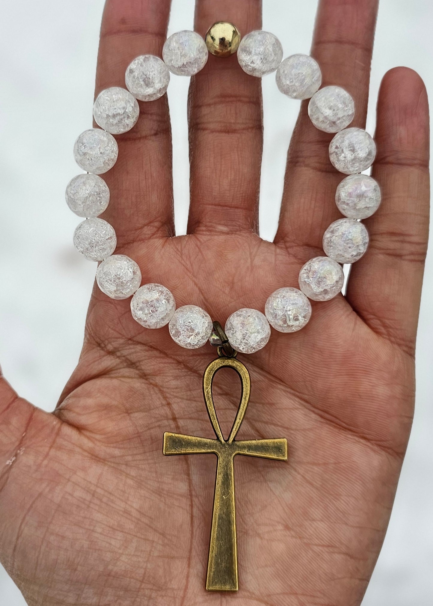 Iced Up For Life Ankh Bracelet