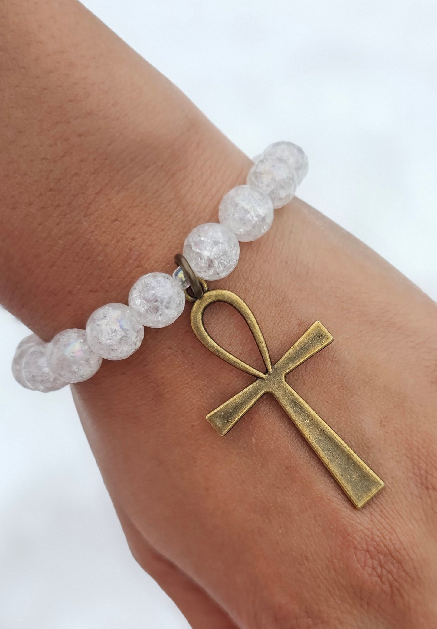 Iced Up For Life Ankh Bracelet