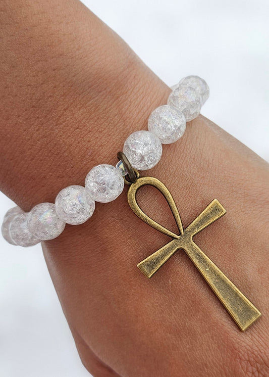 Iced Up For Life Ankh Bracelet