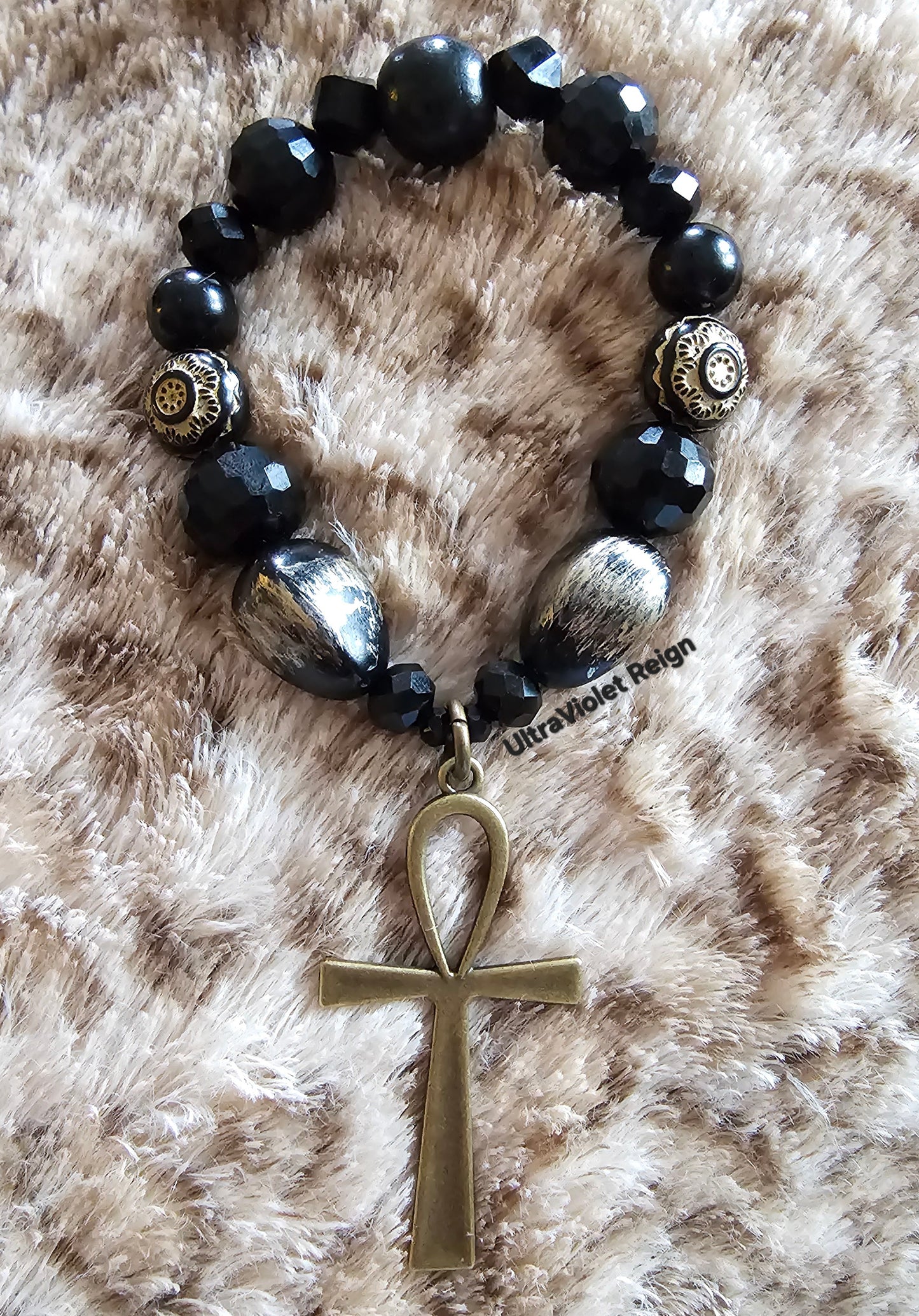 Law of Tehuti Ankh Tourmaline Protection Bracelet