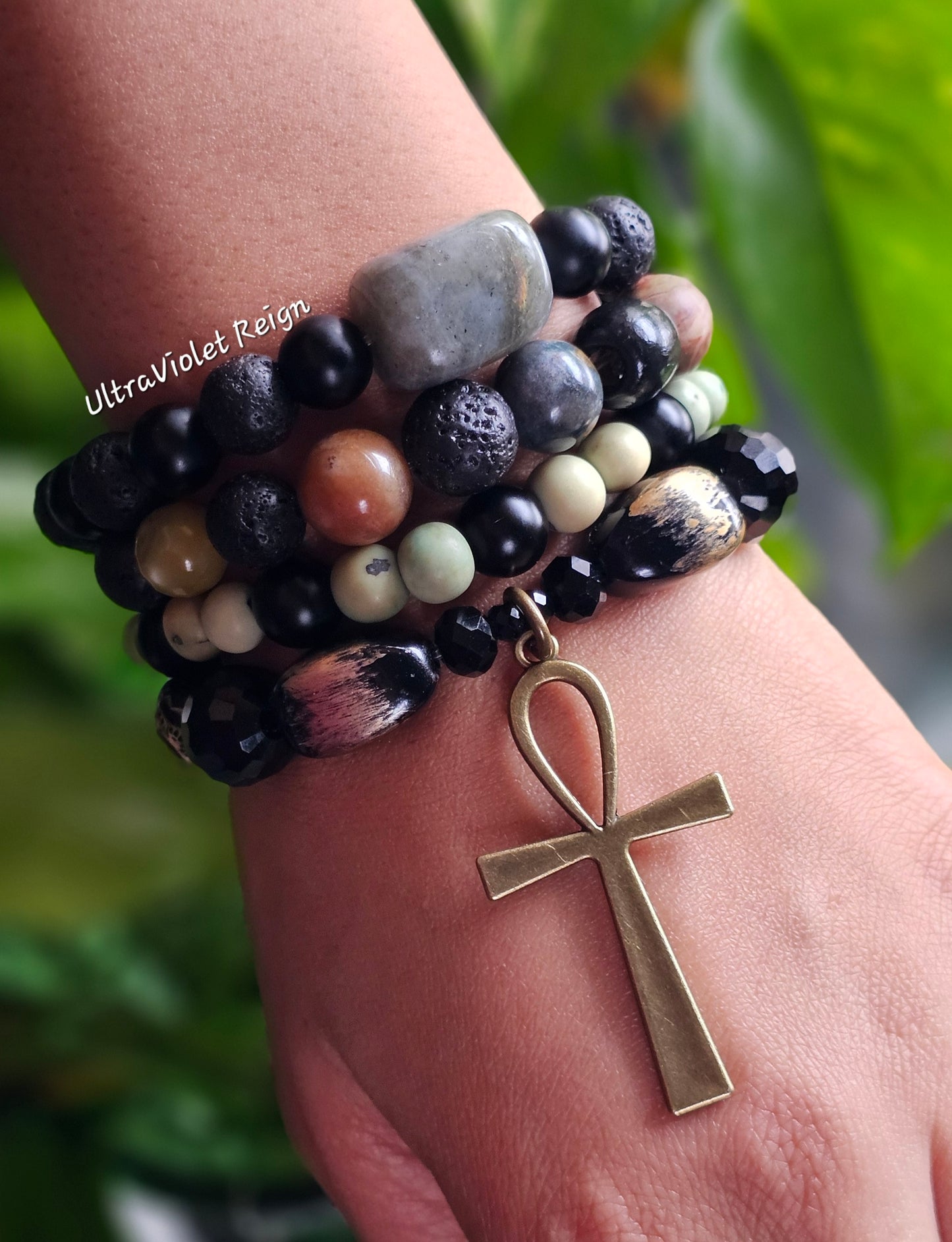 Law of Tehuti Ankh Tourmaline Protection Bracelet