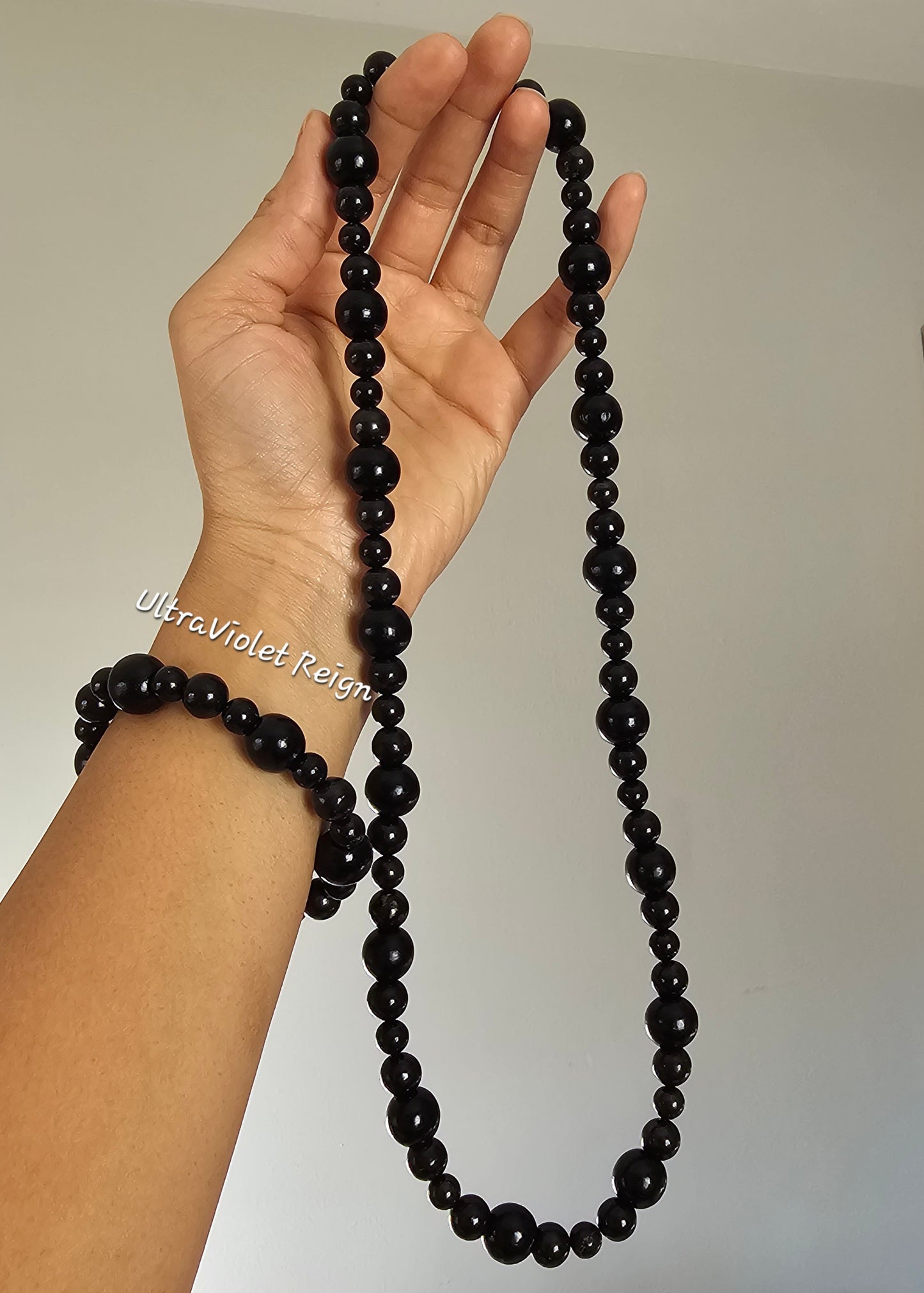 Shungite Protection Necklace & Bracelet set EMF Blocking