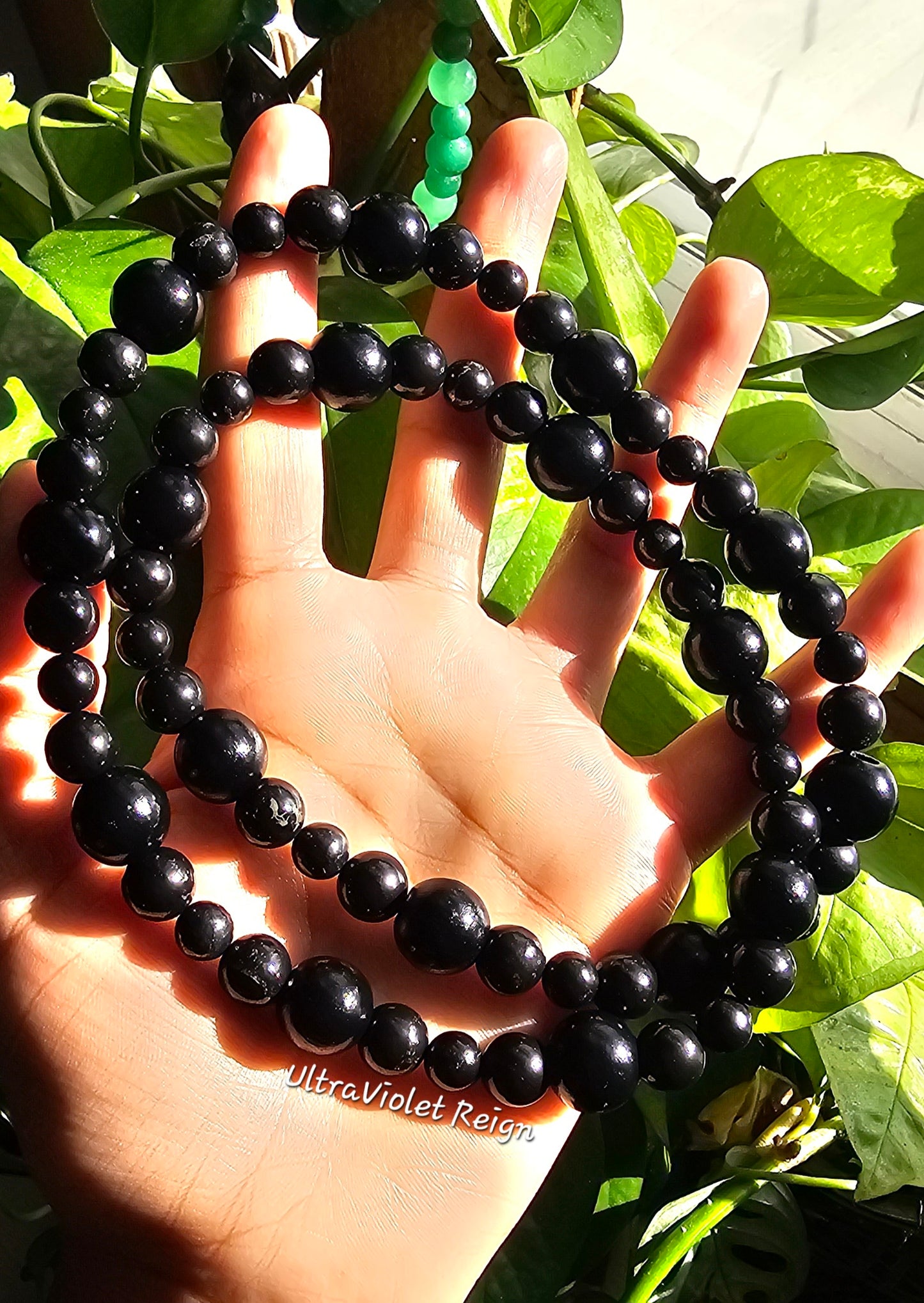 Shungite Protection Necklace & Bracelet set EMF Blocking