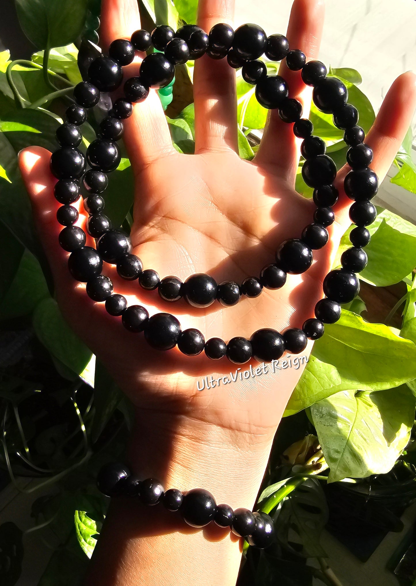 Shungite Protection Necklace & Bracelet set EMF Blocking