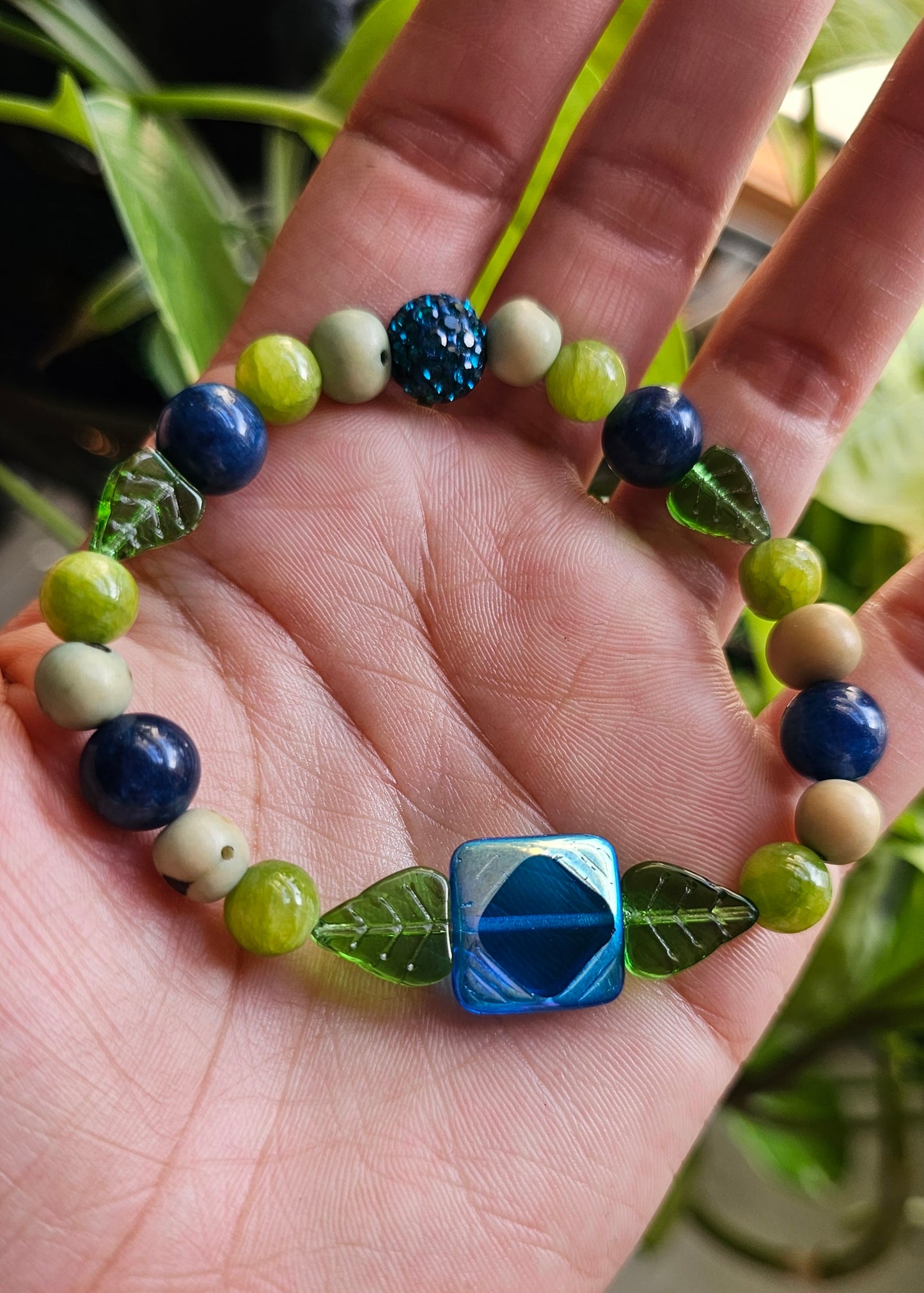 Pixie Portal Jade, Agate & Acai Nut Bracelet