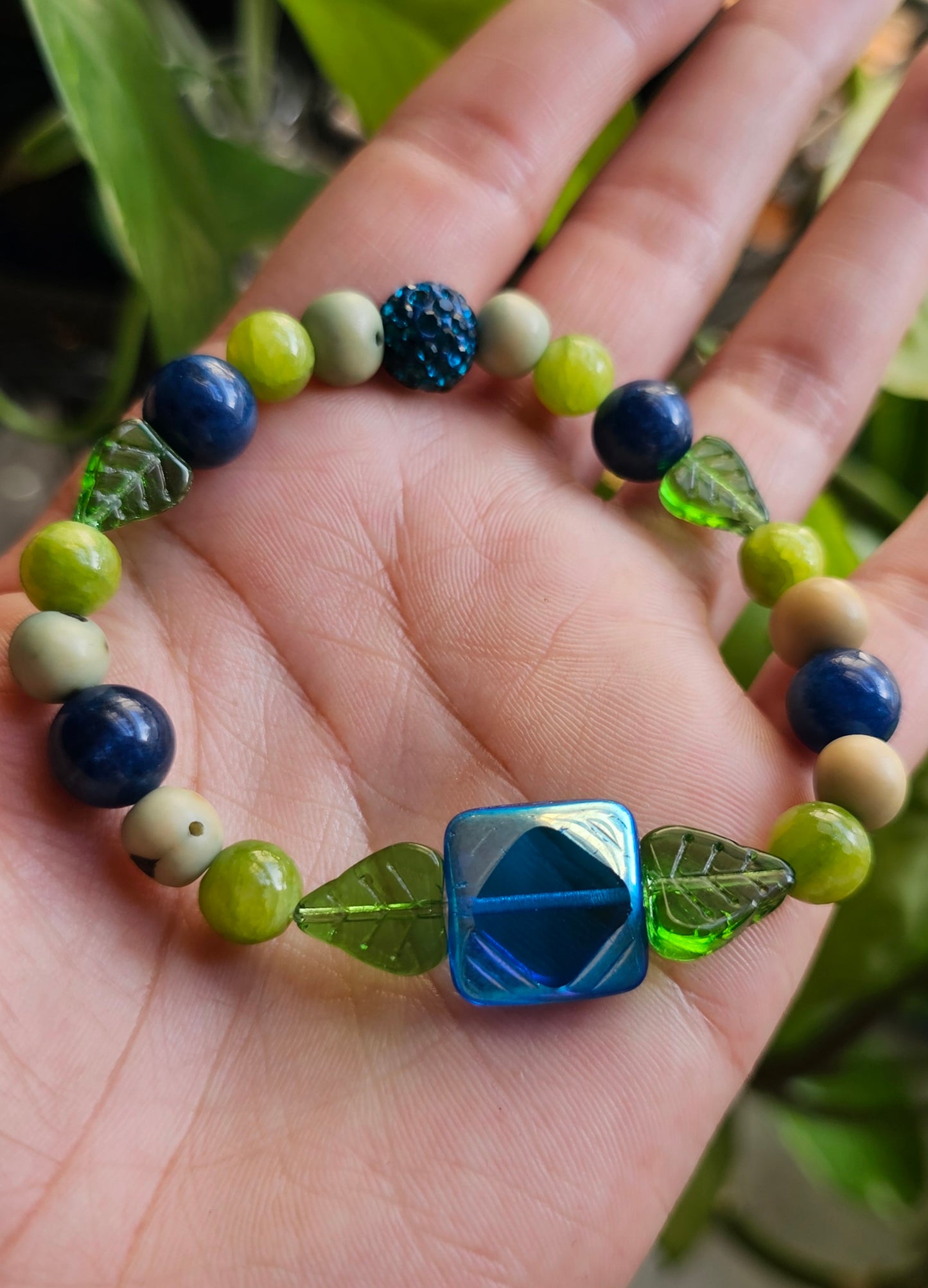 Pixie Portal Jade, Agate & Acai Nut Bracelet