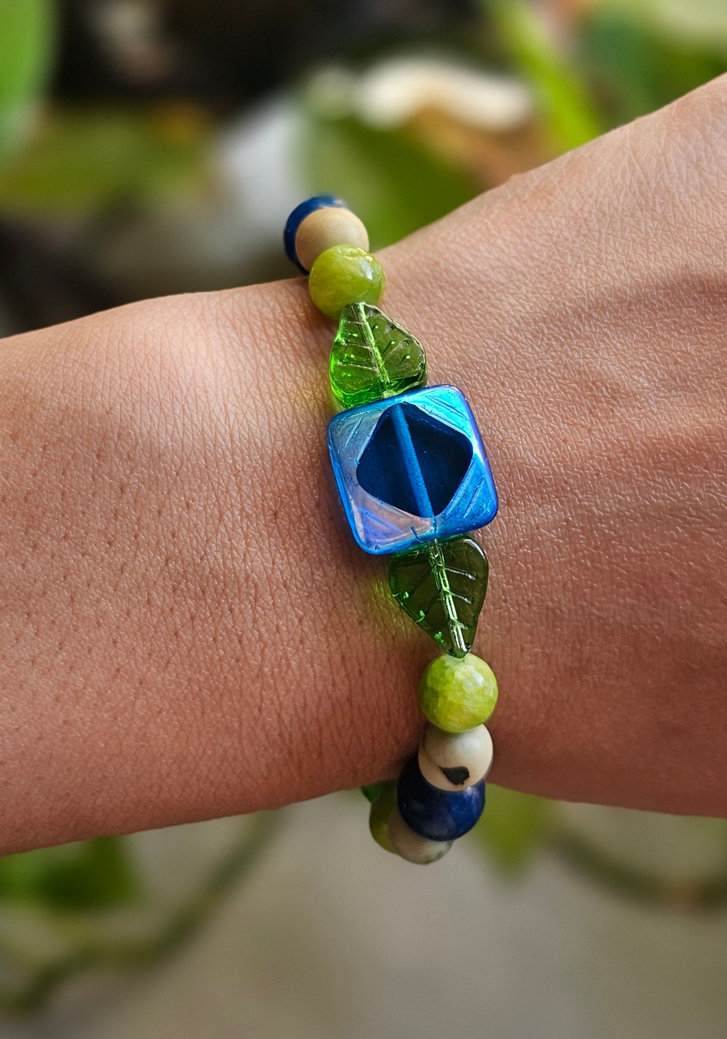 Pixie Portal Jade, Agate & Acai Nut Bracelet