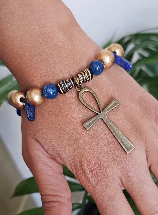 Fountain of Youth Quartz Lapis Lazuli Bracelet