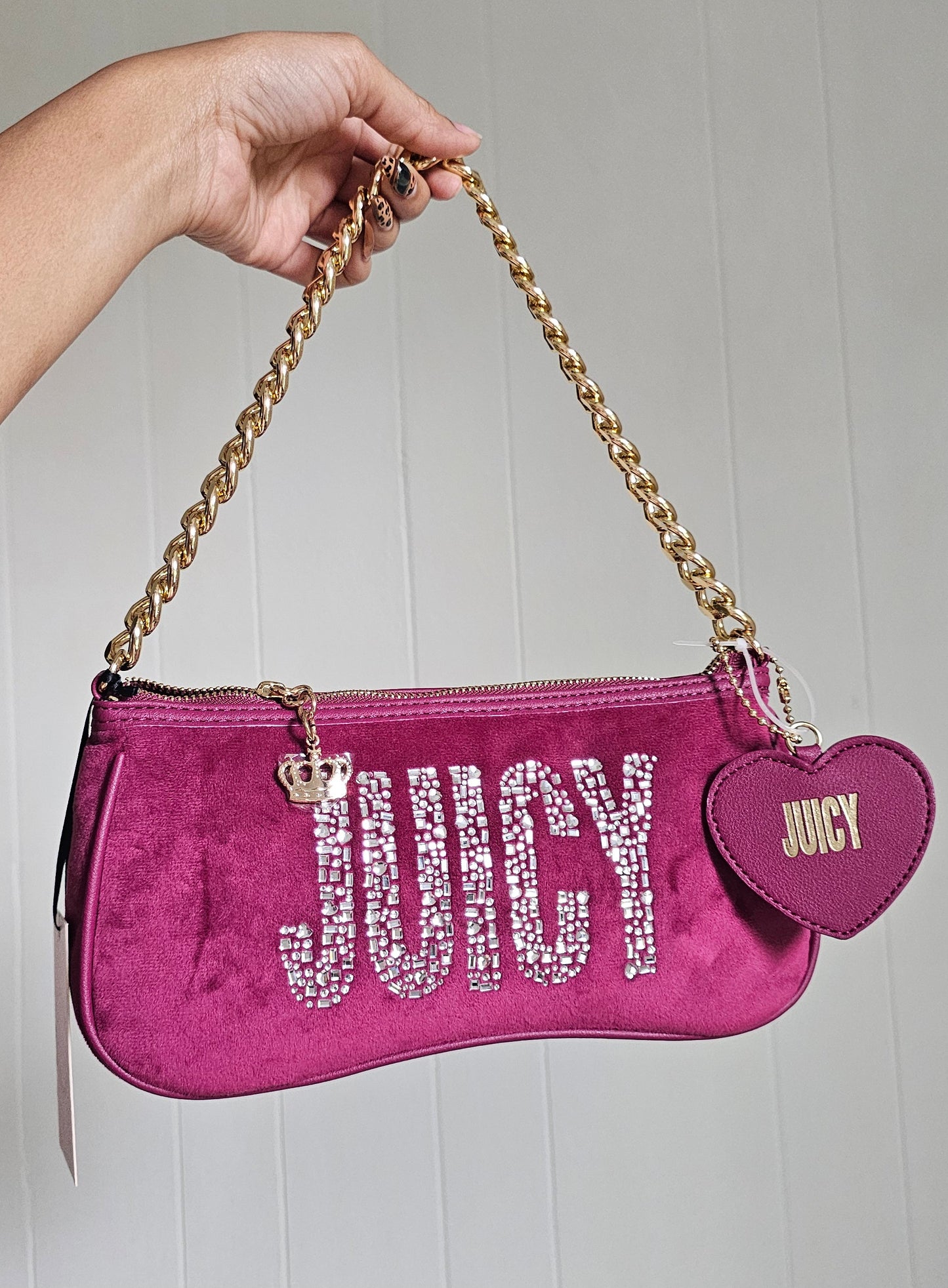 Plum Rihnstone Juicy Couture Shoulder Bag