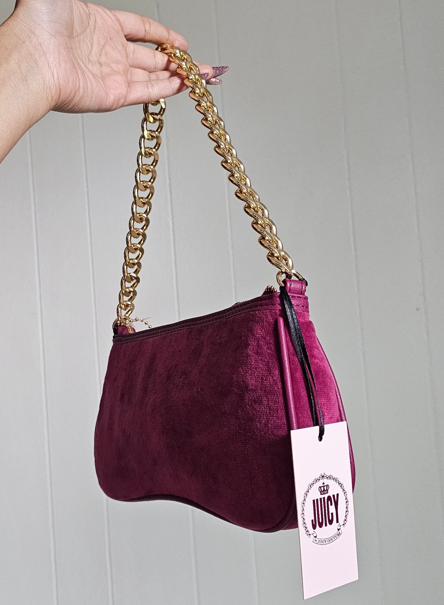 Plum Rihnstone Juicy Couture Shoulder Bag