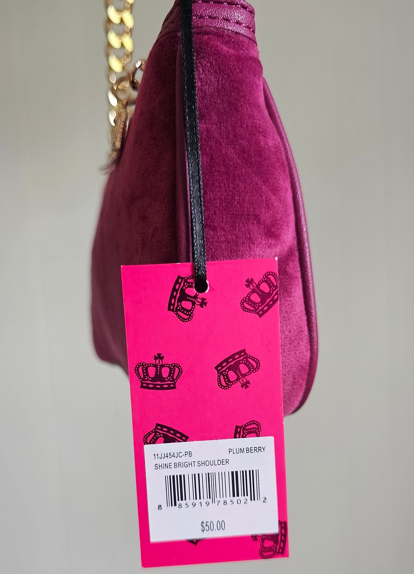 Plum Rihnstone Juicy Couture Shoulder Bag