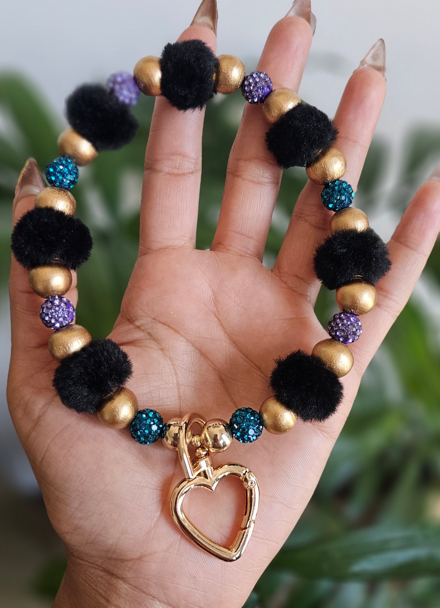 Furry Keychain Bracelet