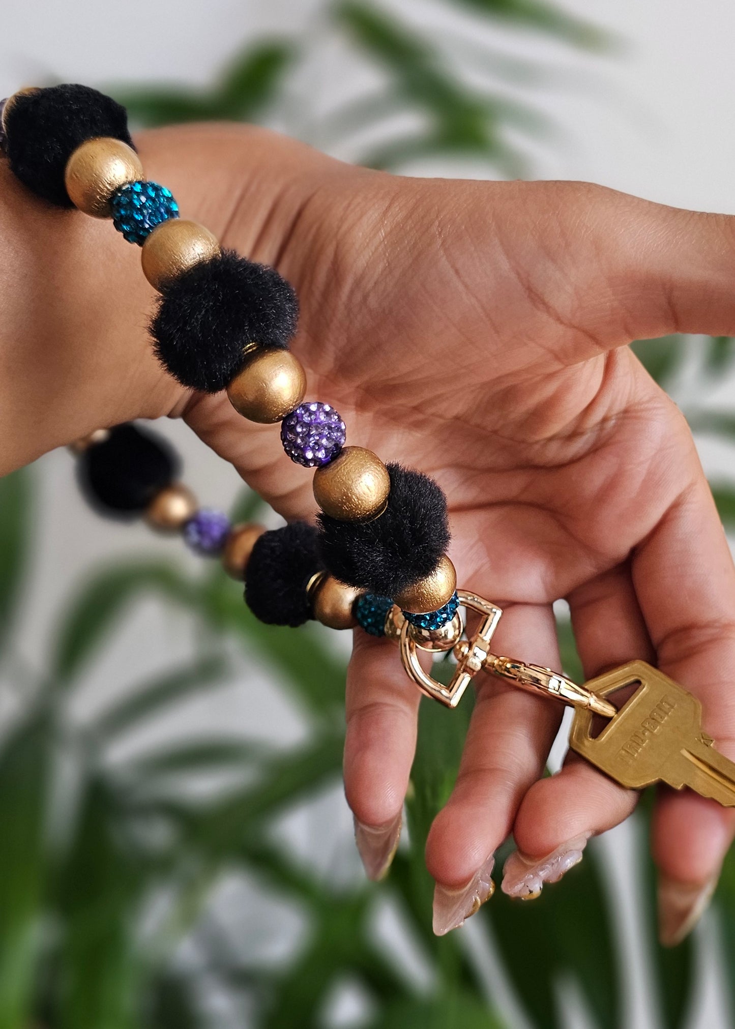 Furry Keychain Bracelet