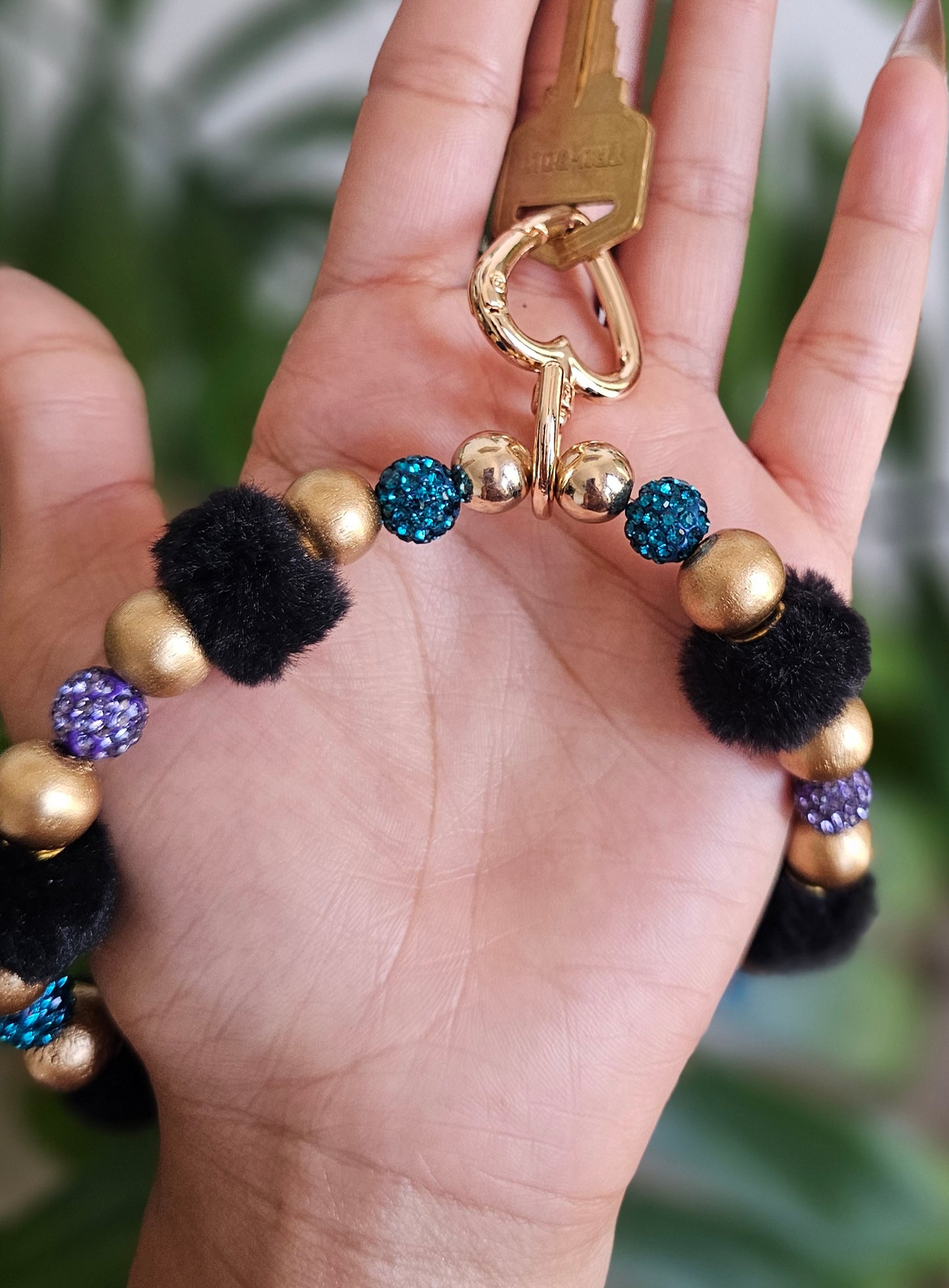 Furry Keychain Bracelet