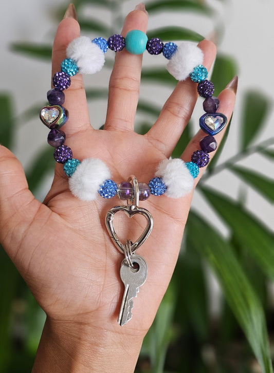 Amethyst Sky Keychain Bracelet
